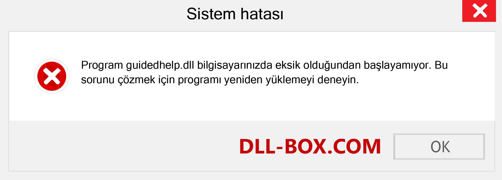 guidedhelp.dll dosyası eksik mi? Windows 7, 8, 10 için İndirin - Windows'ta guidedhelp dll Eksik Hatasını Düzeltin, fotoğraflar, resimler